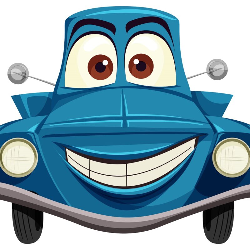 a cartoon picture of a pickup truck front end