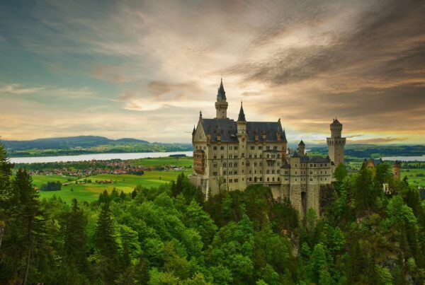 castle on a mountain top