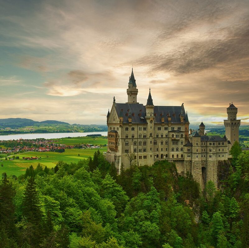 castle on a mountain top