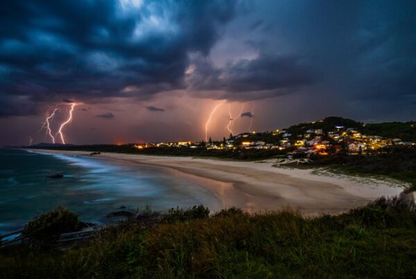 Thunderstorm by the baech