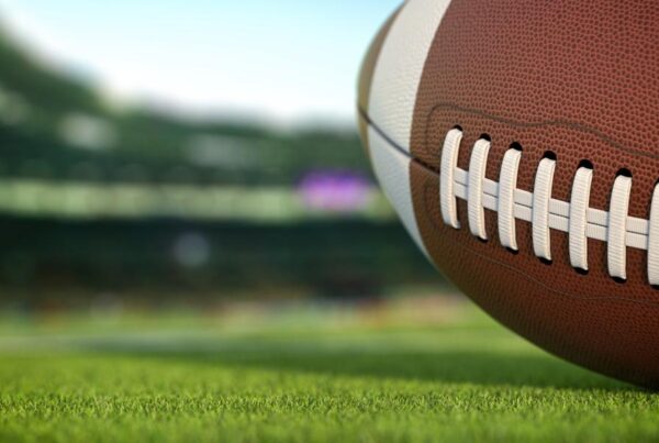 football laying on grass
