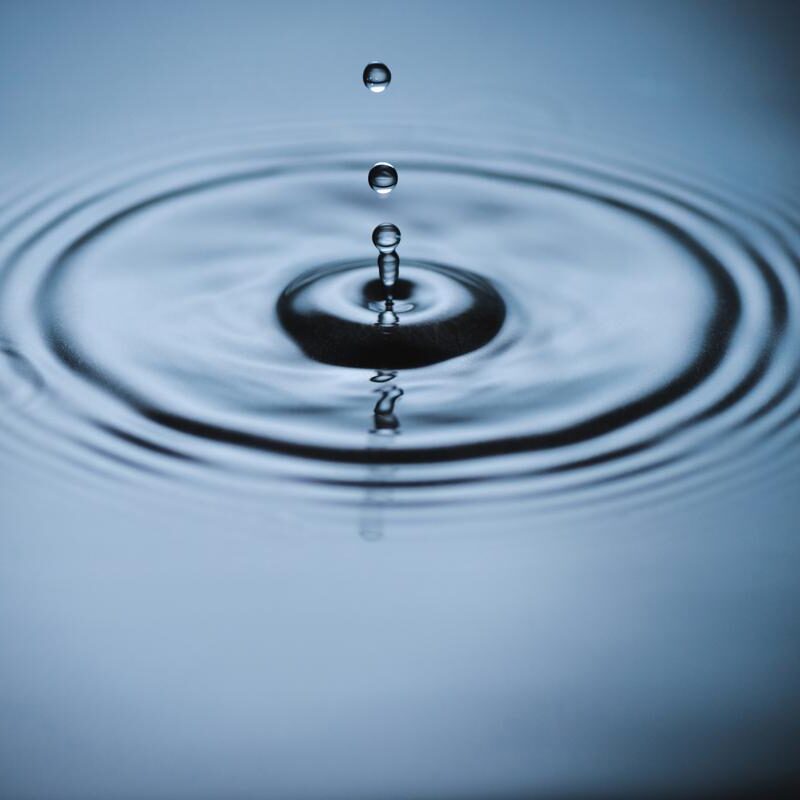 water droplet causing splash